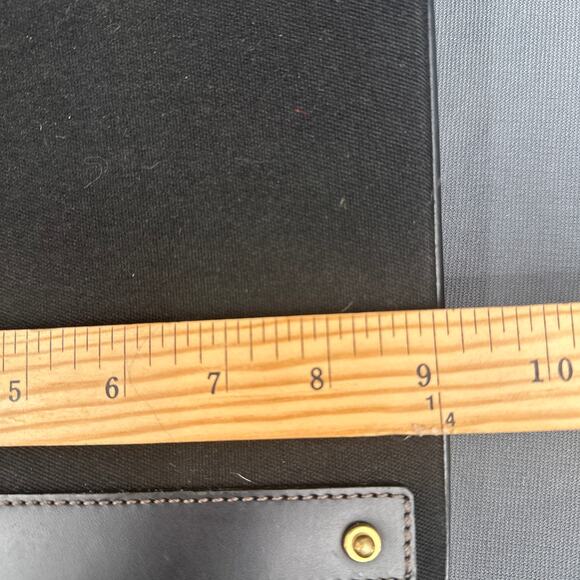 VTG Dooney & Bourke USA Black Leather Canvas Weekender Overnight Duffle No Strap - Picture 14 of 16